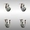 Service Caster 3 Inch 316SS Gray Polyurethane Wheel Swivel Top Plate Caster Rigid SCC, 2PK SCC-SS31620S314-PPUB-2-R-2 - alternate 1